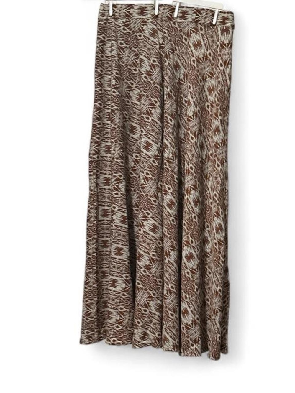 Brown Patterned Maxi Skirt 2XL